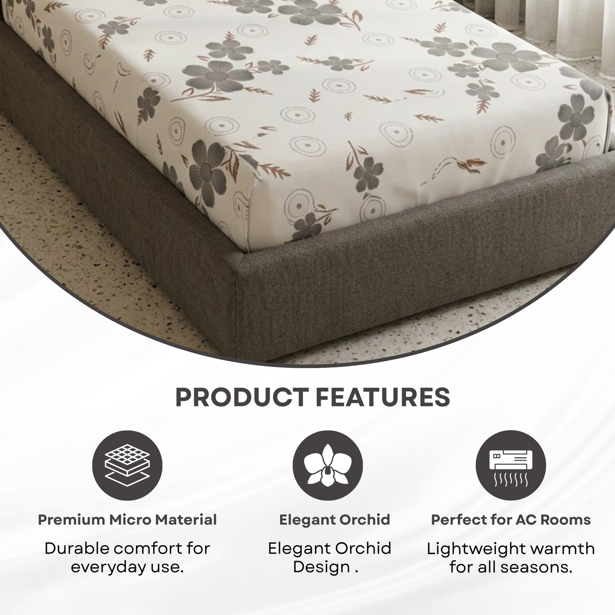 Elegant Weavers Cloud Single Bedsheet with Pillow Cover (150x220 cm)