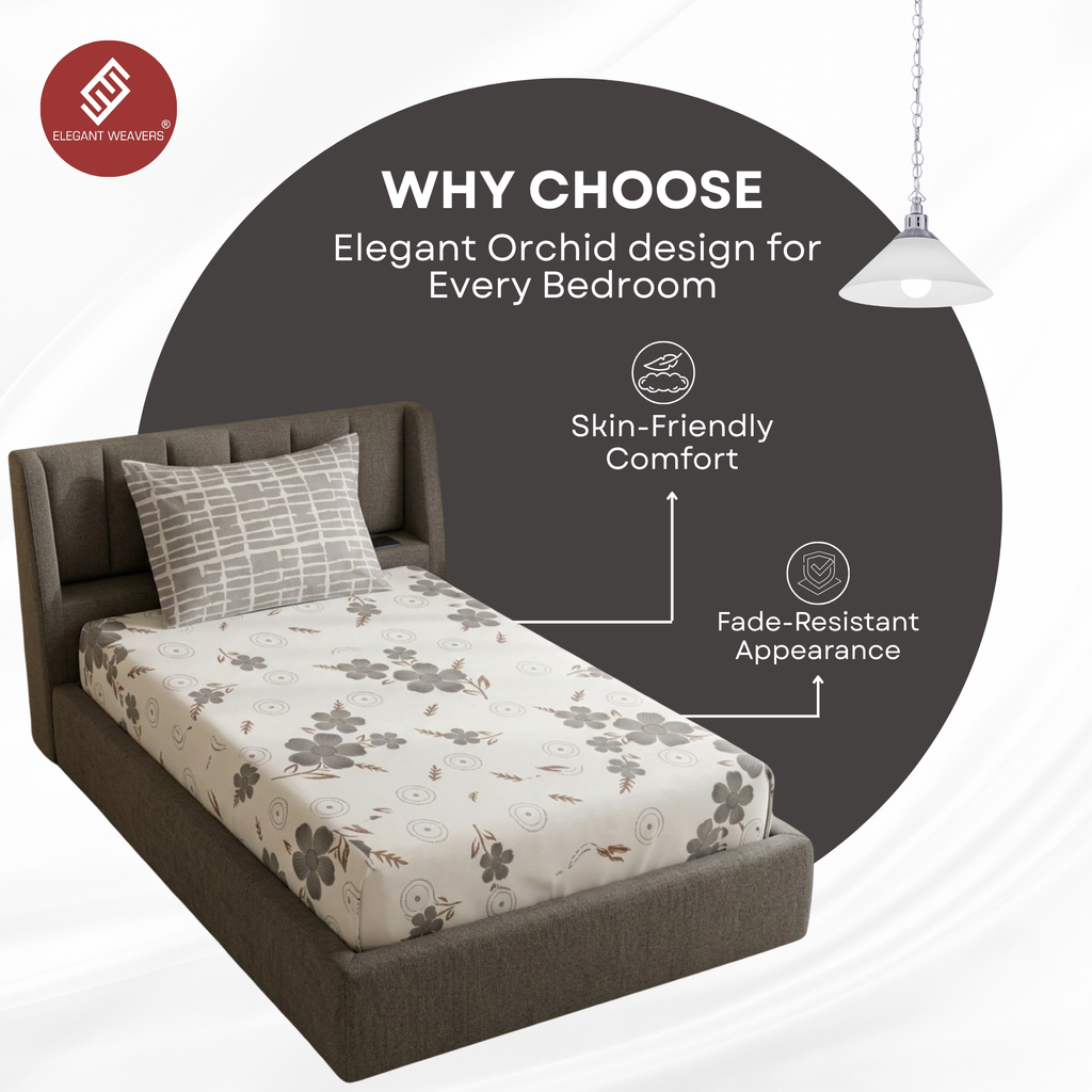 Elegant Weavers Cloud Single Bedsheet with Pillow Cover (150x220 cm)