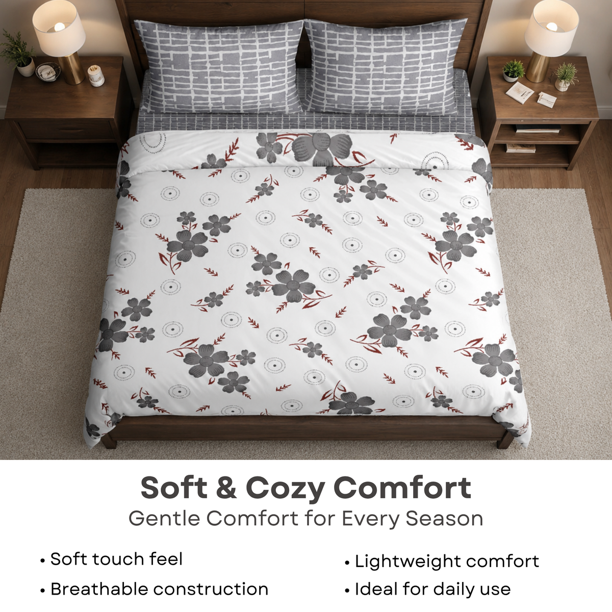 Elegant Weavers Chartuse Double Bedsheet with 2 Pillow Covers (220x250 cm)
