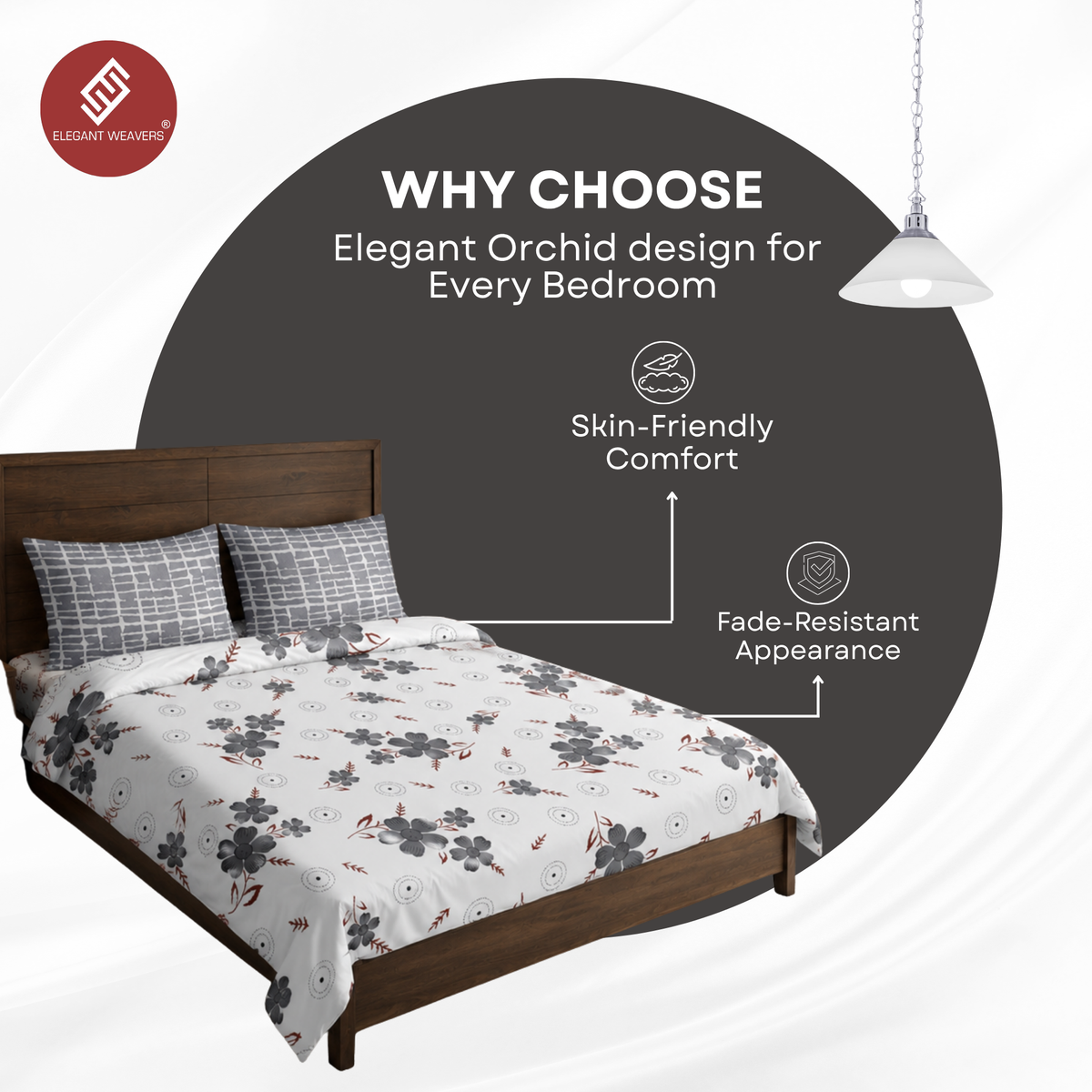 Elegant Weavers Chartuse Double Bedsheet with 2 Pillow Covers (220x250 cm)