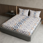 Elegant Weavers Alabaster Double Bedsheet with 2 Pillow Covers (215x230 cm)