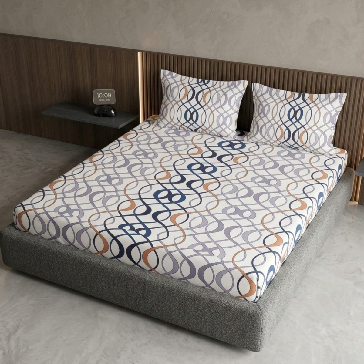 Elegant Weavers Alabaster Double Bedsheet with 2 Pillow Covers (215x230 cm)
