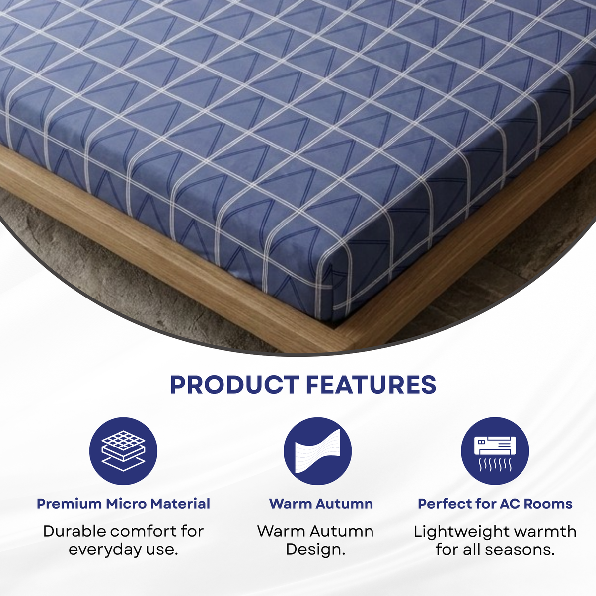 Elegant Weavers Admiral Double Bedsheet with 2 Pillow Covers (215x230 cm)