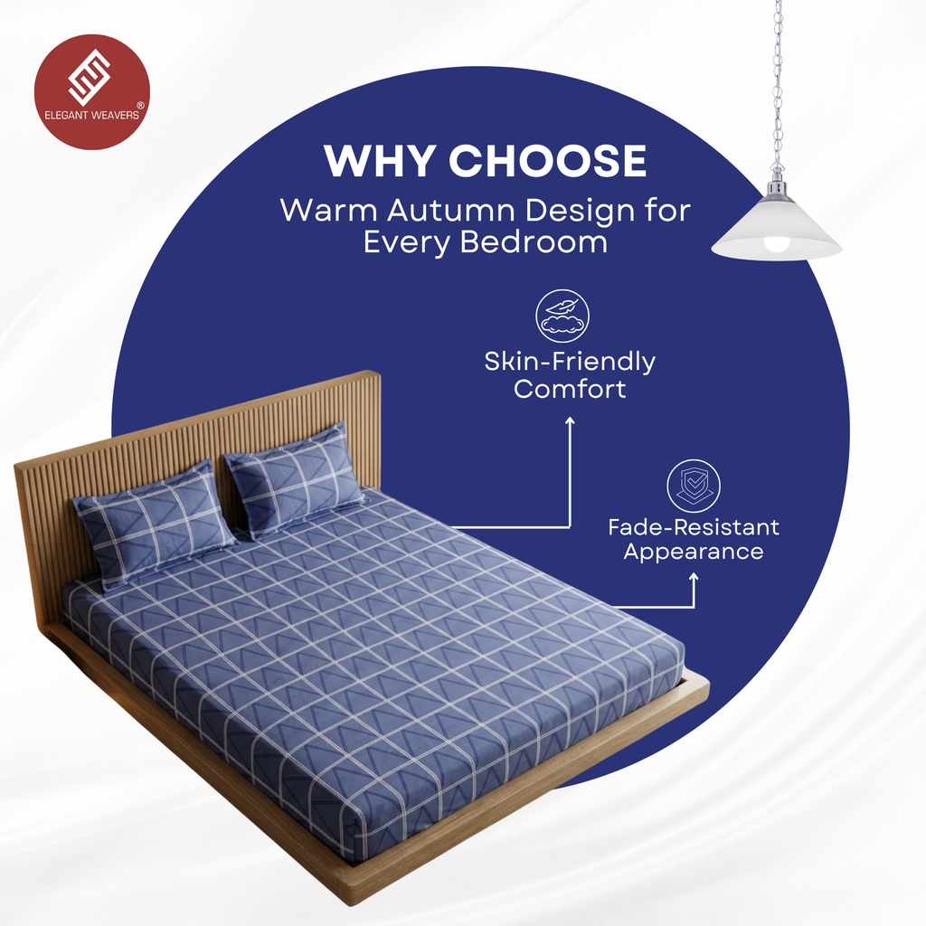Elegant Weavers Admiral Double Bedsheet with 2 Pillow Covers (215x230 cm)