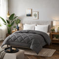Elegant Weavers Babylon Reversible Solid Double Comforter Blue (210x220 cm)