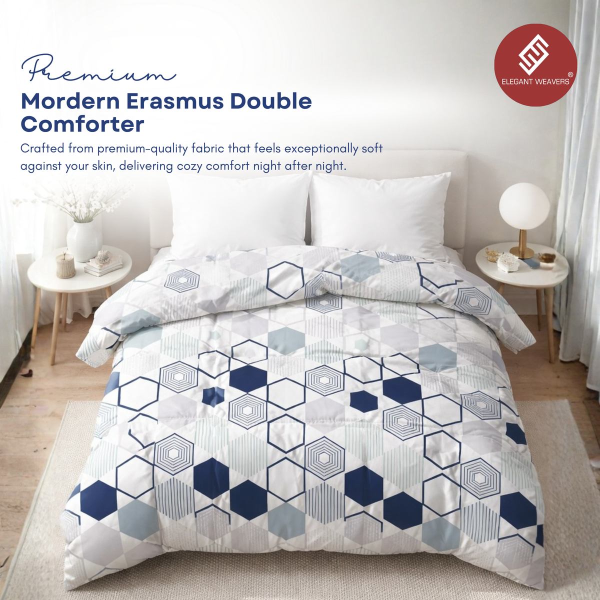 Elegant Weavers Erasmus Modern Double Comforter (210x220 cm)