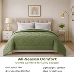 Elegant Weavers Frisco Reversible Solid Double Comforter Olive (210x220 cm)