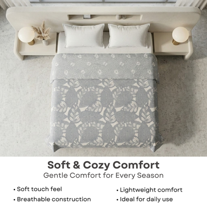 Elegant Weavers Glory Double Dohar (220x240 cm) | Microfiber Lightweight AC Blanket | Soft, Cozy & Easy Care
