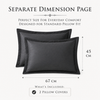 Elegant Weavers Flint Stripe Pillow Cover Set of 2 Grey (45x67 cm)