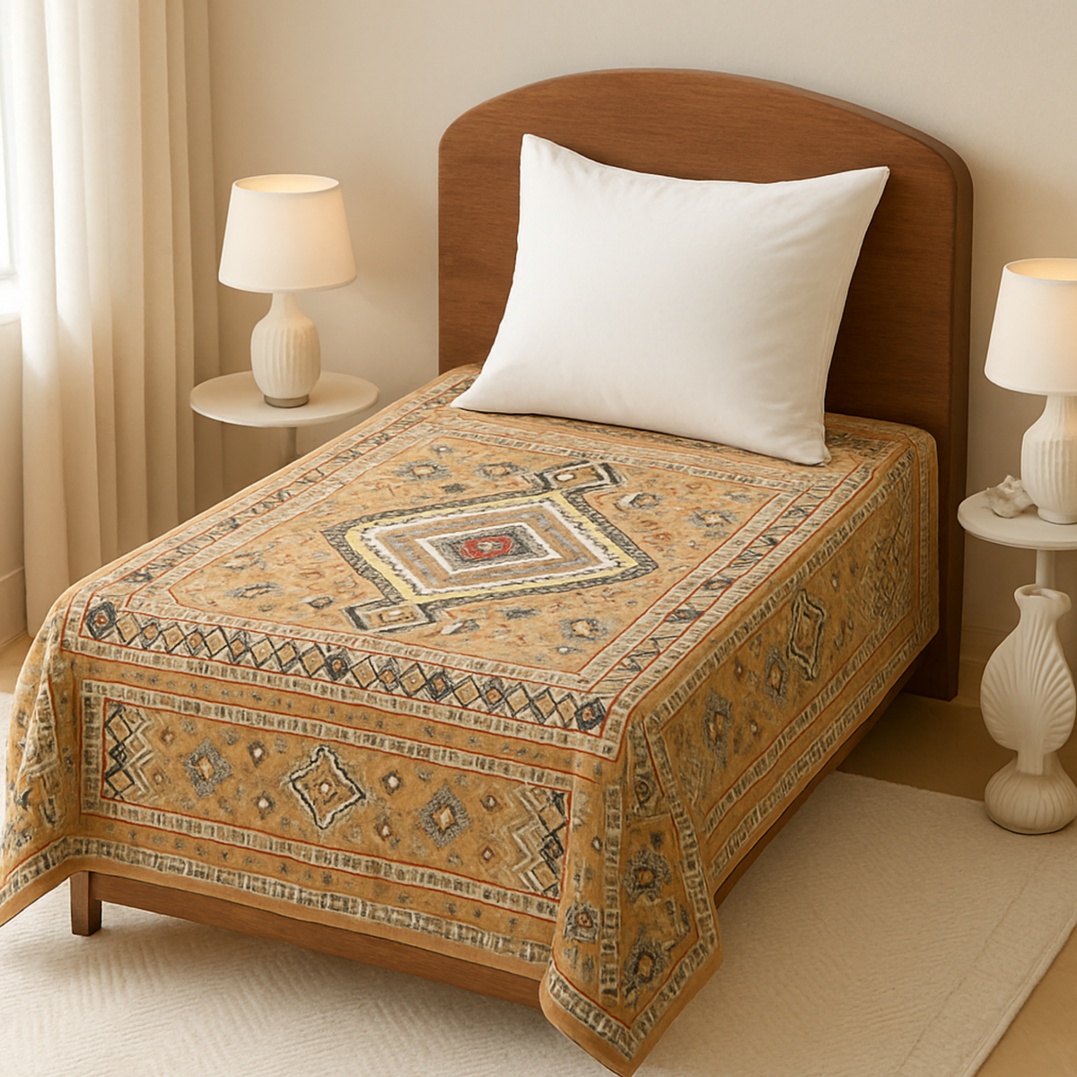 Elegant Weavers Jaima Jaipuri Single Bedsheet (140x215 cm)