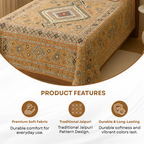 Elegant Weavers Jaima Jaipuri Single Bedsheet (140x215 cm)