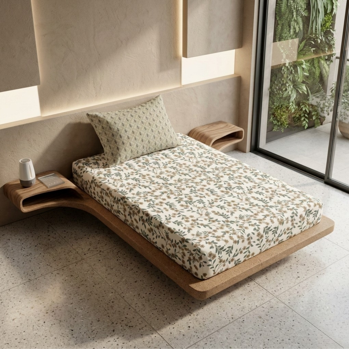 Elegant Weavers Shamrock Single Bedsheet with Pillow Cover (150x220 cm)