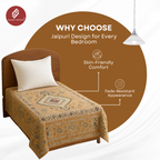 Elegant Weavers Jaima Jaipuri Single Bedsheet (140x215 cm)