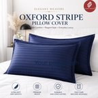 Elegant Weavers Oxford Stripe Pillow Cover Set of 2 (45x67 cm)