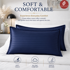 Elegant Weavers Oxford Stripe Pillow Cover Set of 2 (45x67 cm)