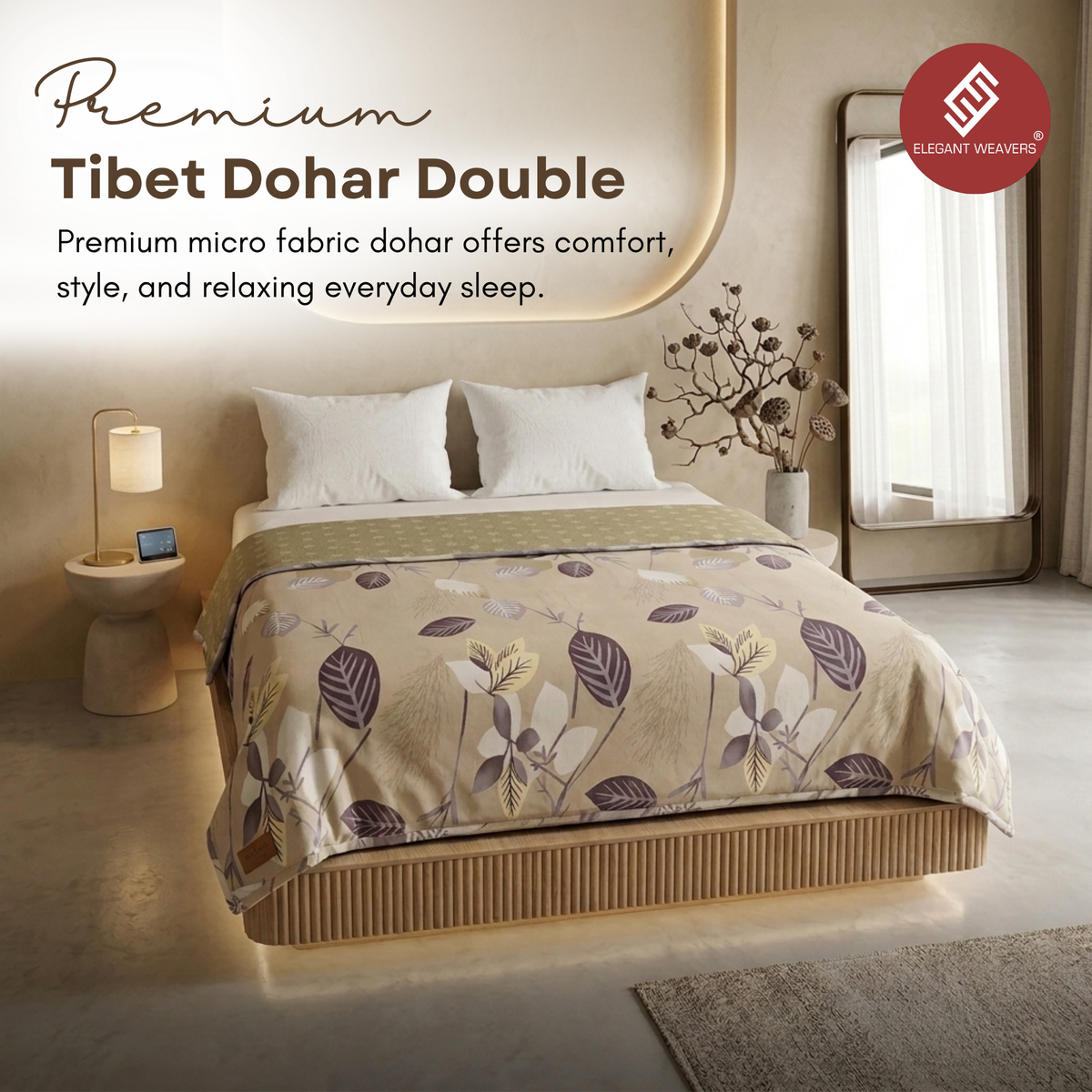 Elegant Weavers Tibet Double Dohar (220x240 cm)