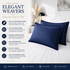 Elegant Weavers Oxford Stripe Pillow Cover Set of 2 (45x67 cm)