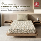 Elegant Weavers Shamrock Single Bedsheet with Pillow Cover (150x220 cm)