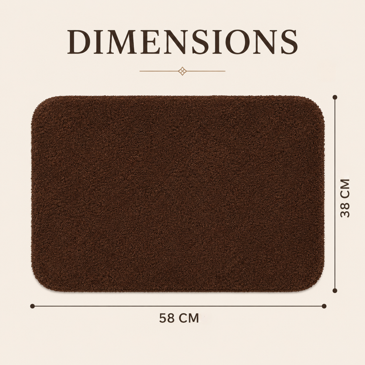 Elegant Weavers Pecan Door Mat (38x58 cm)