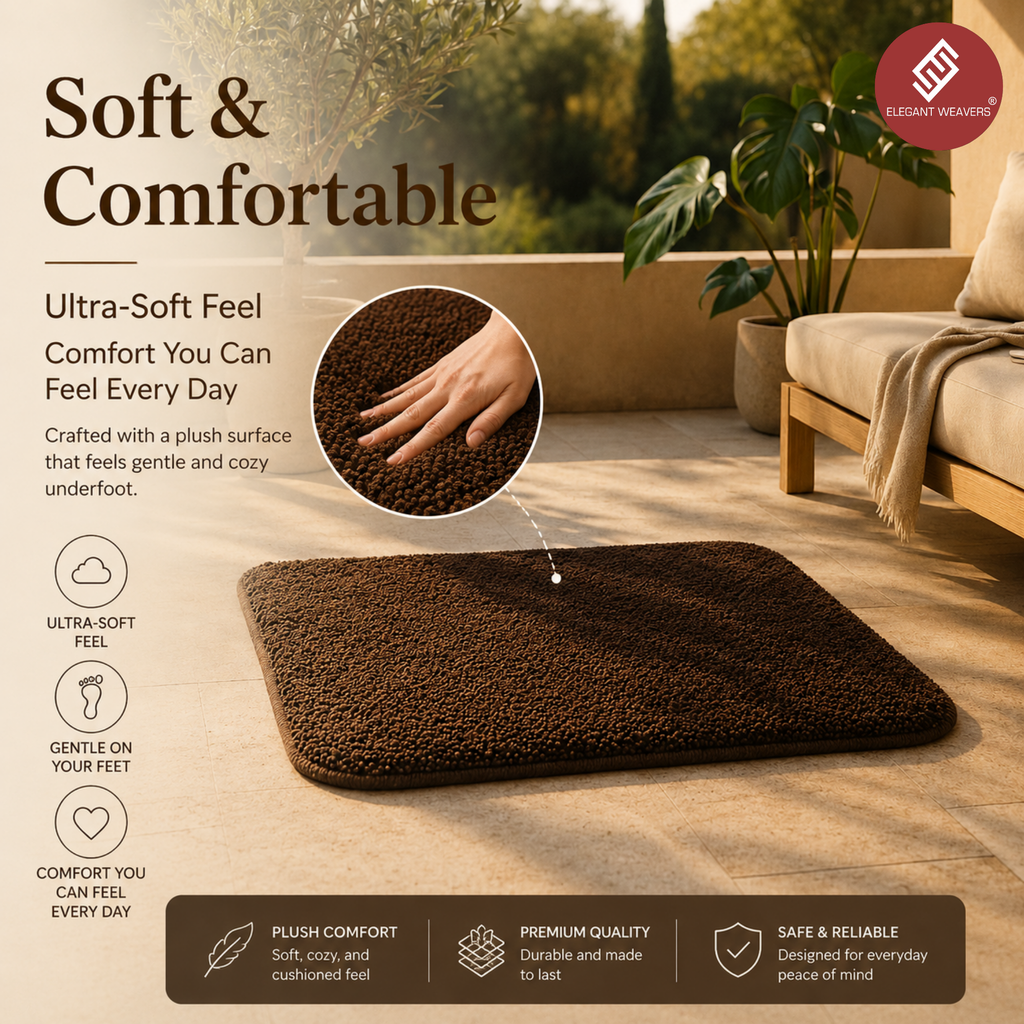 Elegant Weavers Pecan Door Mat (38x58 cm)