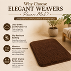 Elegant Weavers Pecan Door Mat (38x58 cm)
