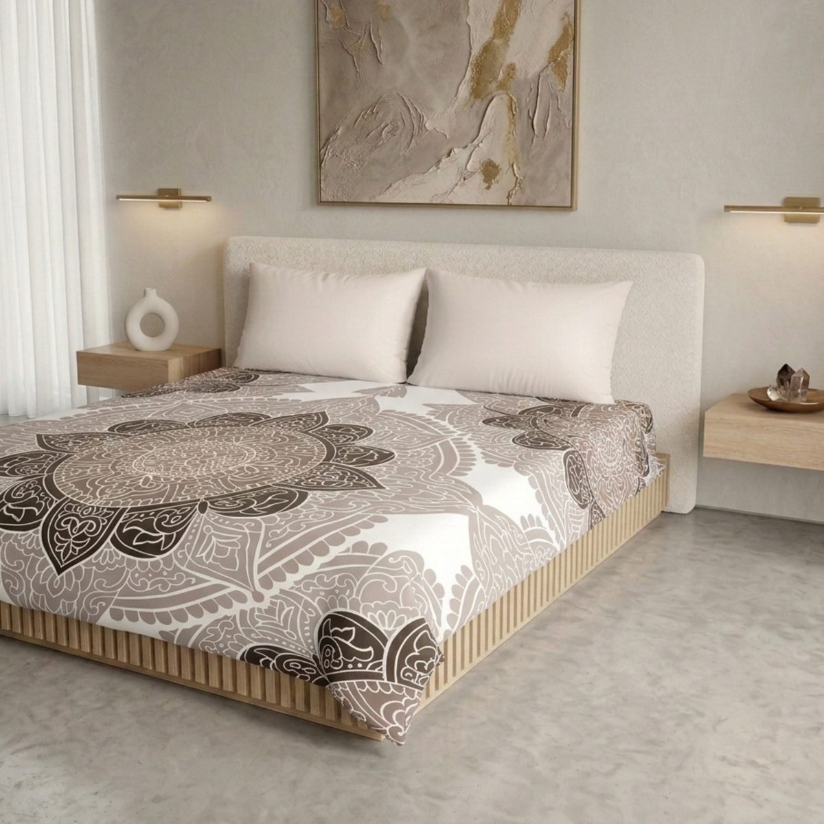 Elegant Weavers Inca Jaipuri Pattern Double Bedsheet (220x235 cm)