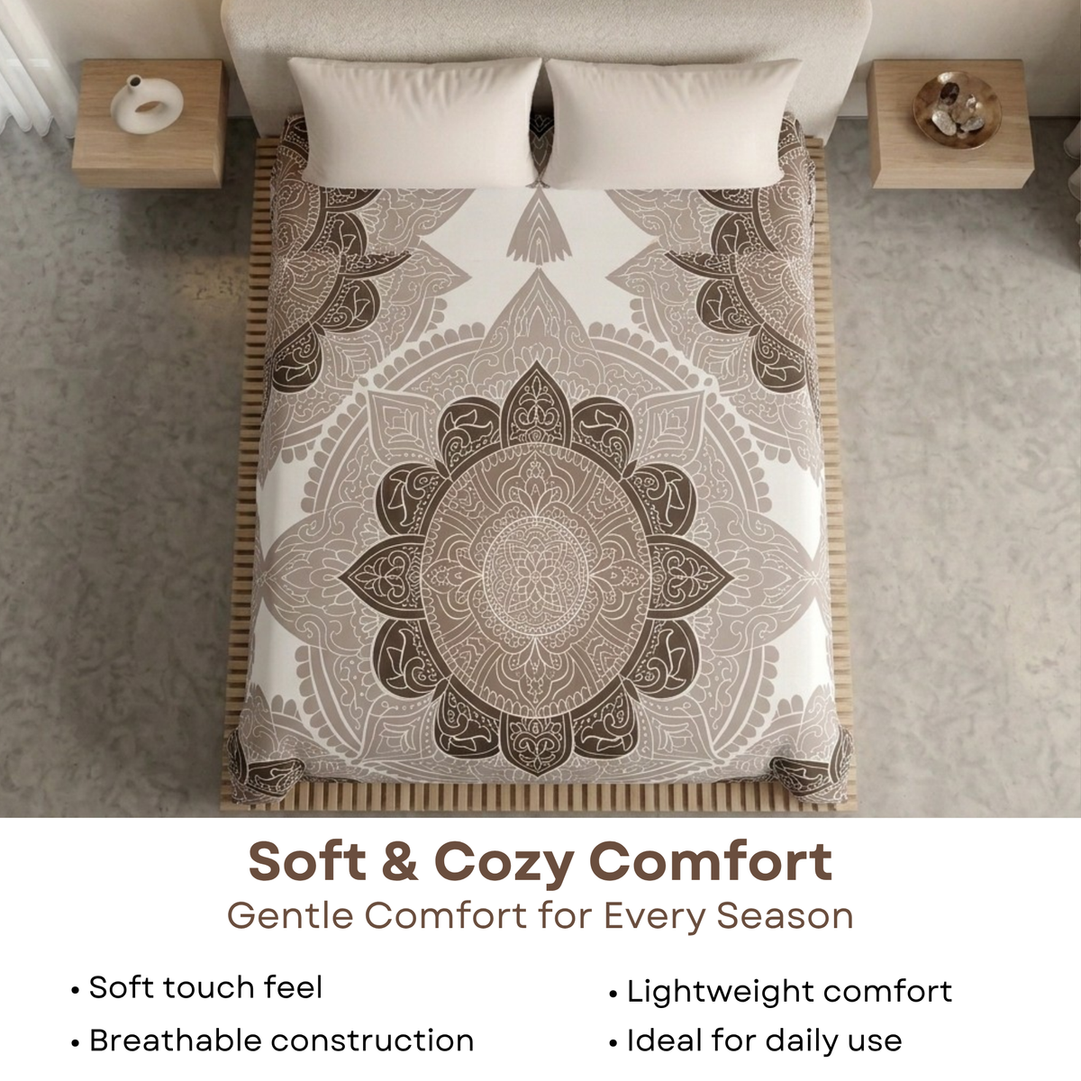 Elegant Weavers Inca Jaipuri Pattern Double Bedsheet (220x235 cm)