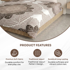 Elegant Weavers Inca Jaipuri Pattern Double Bedsheet (220x235 cm)