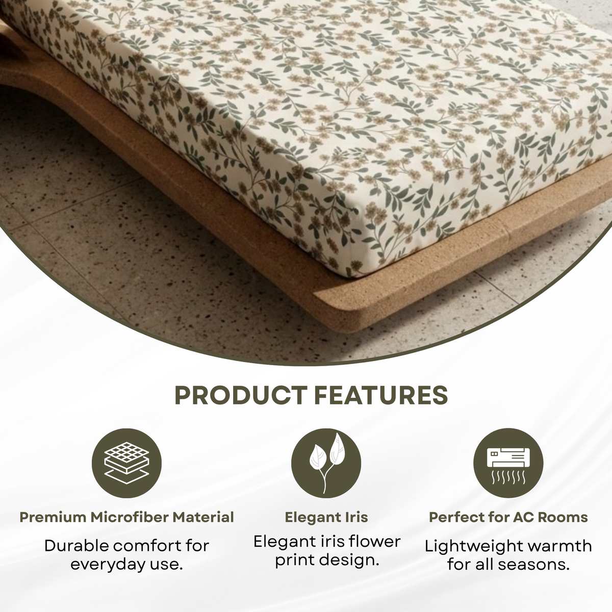 Elegant Weavers Shamrock Single Bedsheet with Pillow Cover (150x220 cm)
