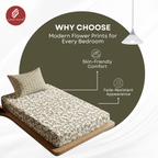 Elegant Weavers Shamrock Single Bedsheet with Pillow Cover (150x220 cm)