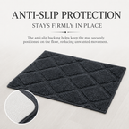 Elegant Weavers Raven Heavy Micro Door Mat Grey (38x58 cm)