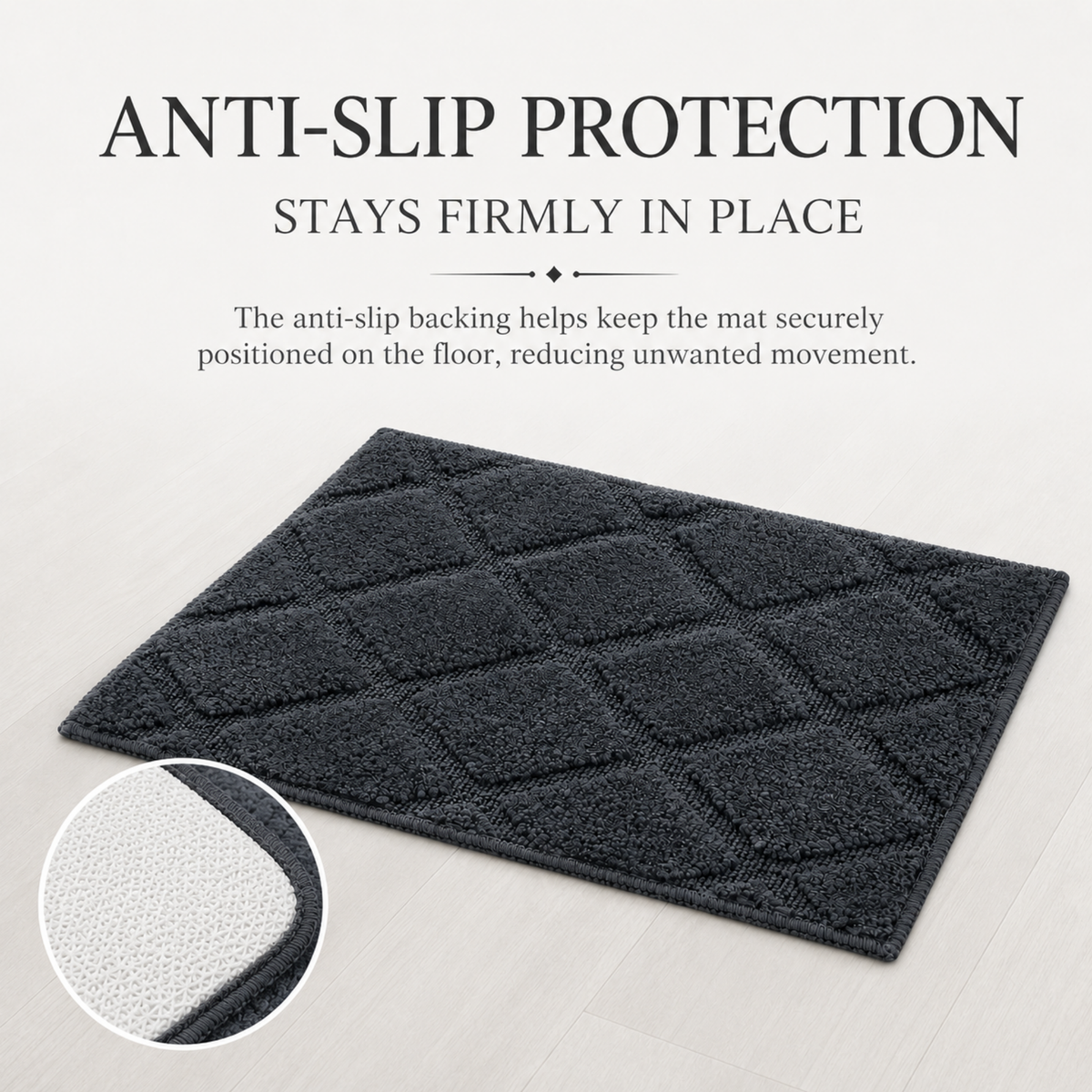 Elegant Weavers Raven Heavy Micro Door Mat Grey (38x58 cm)