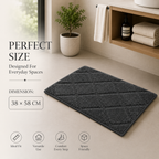 Elegant Weavers Raven Heavy Micro Door Mat Grey (38x58 cm)