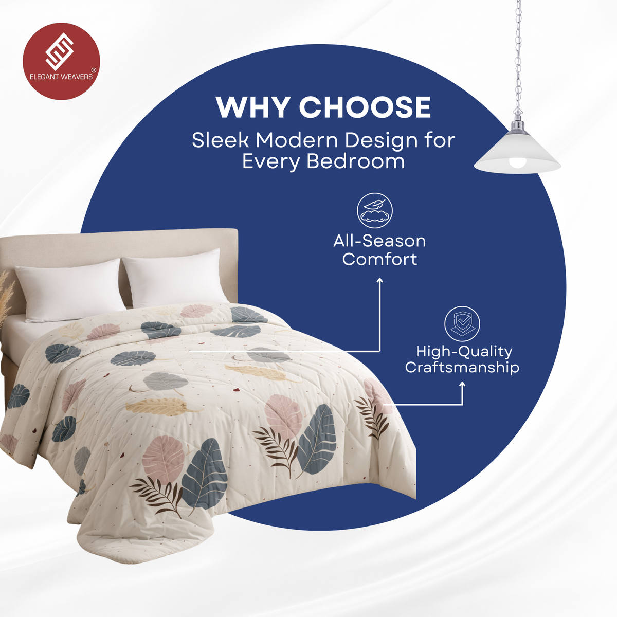 Elegant Weavers Plancton Feather Double Comforter (210x220 cm)