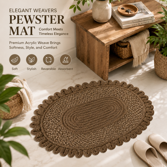 Elegant Weavers Pewster Door Mat (40x60 cm)