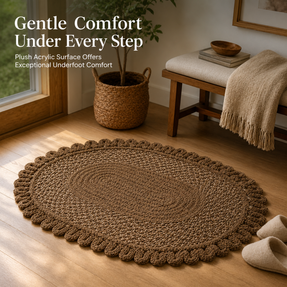 Elegant Weavers Pewster Door Mat (40x60 cm)
