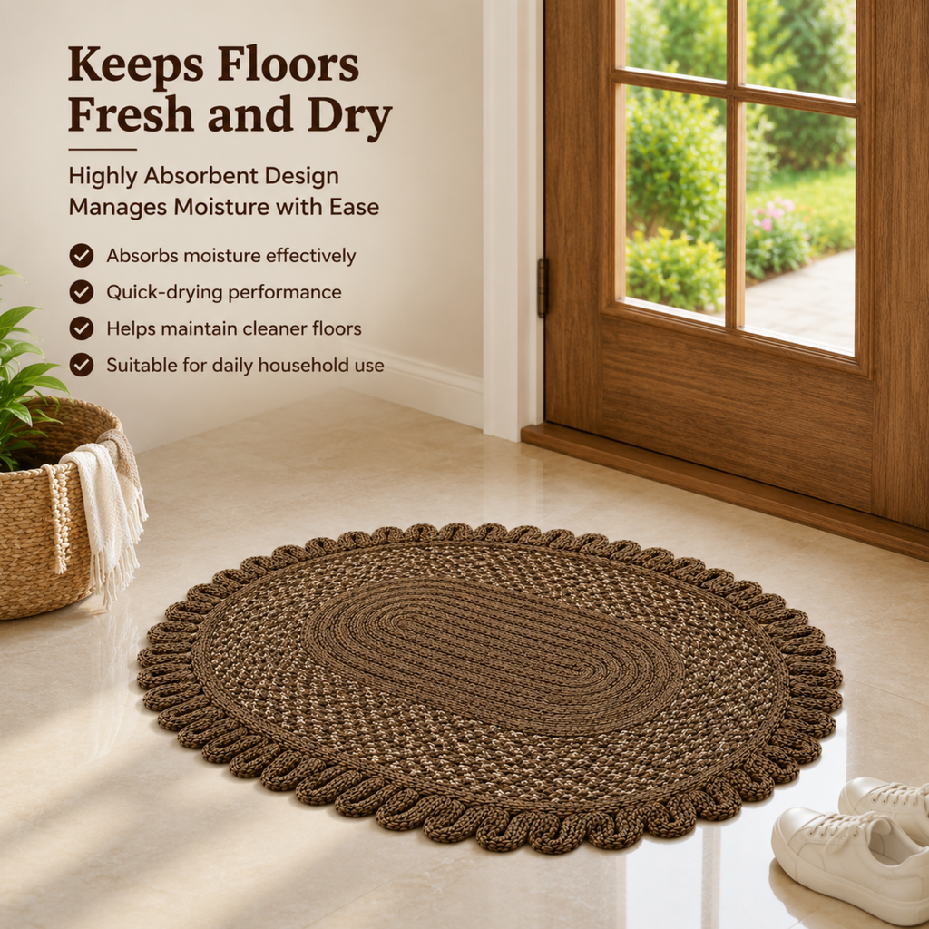 Elegant Weavers Pewster Door Mat (40x60 cm)