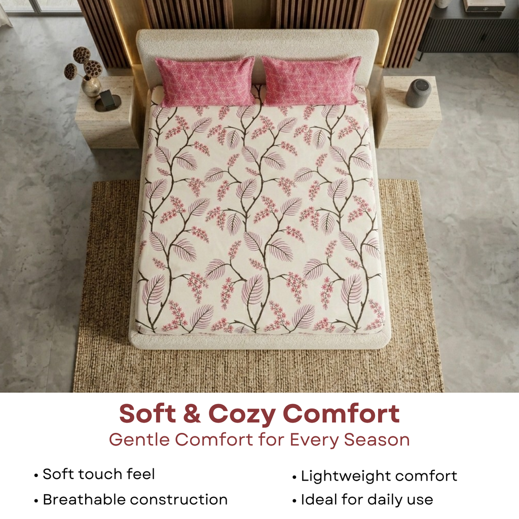 Elegant Weavers Sujo Double Bedsheet with 2 Pillow Covers (45x67 cm)