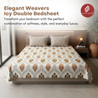 Elegant Weavers Icy Double Bedsheet with 2 Pillow Covers (45x67 cm)