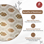Elegant Weavers Icy Double Bedsheet with 2 Pillow Covers (45x67 cm)