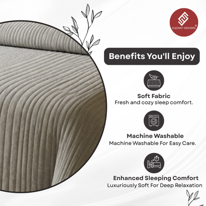 Elegant Weavers Rome Comforter | Microfiber Fabric | Size 200x220 cm | Soft, Warm & Lightweight All-Season Comforter