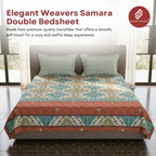 Elegant Weavers Samara Double Bedsheet with 2 Pillow Covers (45x67 cm)