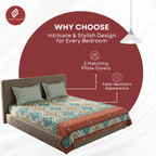 Elegant Weavers Samara Double Bedsheet with 2 Pillow Covers (45x67 cm)