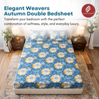 Elegant Weavers Autumn Double Bedsheet with 2 Pillow Covers (40x60 cm)