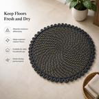 Elegant Weavers Jazz Round Mat Grey
