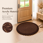 Elegant Weavers Jazz Round Mat Brown