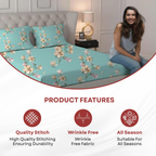ELEGANT WEAVERS Floral Single Bedsheet with Pillow Cover