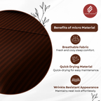 Elegant Weavers Pandora Stripe Single Bedsheet Brown with Pillow Cover (150x220 cm)
