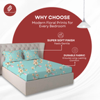 ELEGANT WEAVERS Floral Single Bedsheet with Pillow Cover
