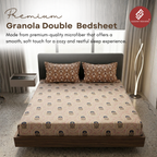 Elegant Weavers Granola Double Bedsheet with 2 Pillow Covers (220x250 cm)